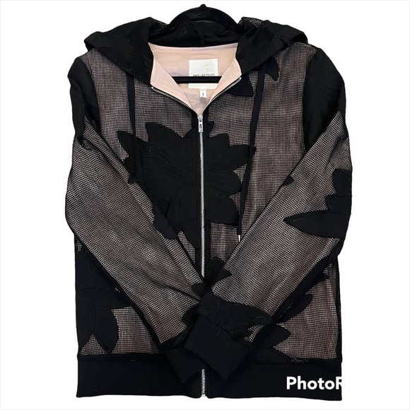 Avec Les Filles Tops - Avec Les Filles Lace Embroidered Zip Hoodie XS